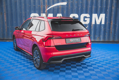 Diffusor Heck Ansatz für Skoda Kamiq schwarz matt