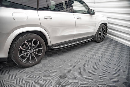 Seitenschweller Ansatz für Mercedes-Benz GLS AMG-Line X167 schwarz matt