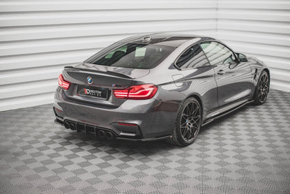 Heck Ansatz Flaps Diffusor V.1 für BMW M4 F82 schwarz matt