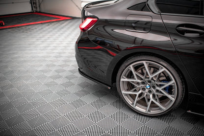 Heck Ansatz Flaps Diffusor V.4 für BMW 3er M-Paket G20 / G21 schwarz Hochglanz