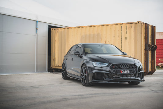 Seitenschweller Ansatz für V.2 für Audi RS3 8V Sportback Facelift schwarz matt