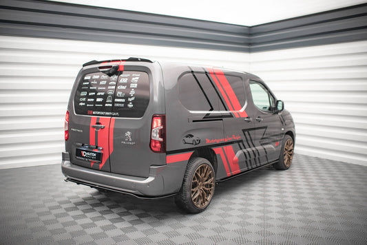 Mittlerer Diffusor Heck Ansatz DTM Look für Peugeot Partner Mk3 Carbon Look