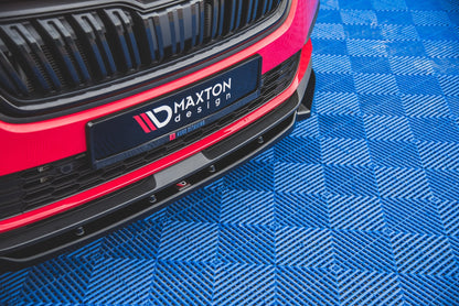 Front Ansatz V.1 für Skoda Kamiq schwarz Hochglanz