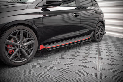 Street Pro Seitenschweller Ansatz für + Flaps Hyundai I20 N Mk3 schwarz Hochglanz