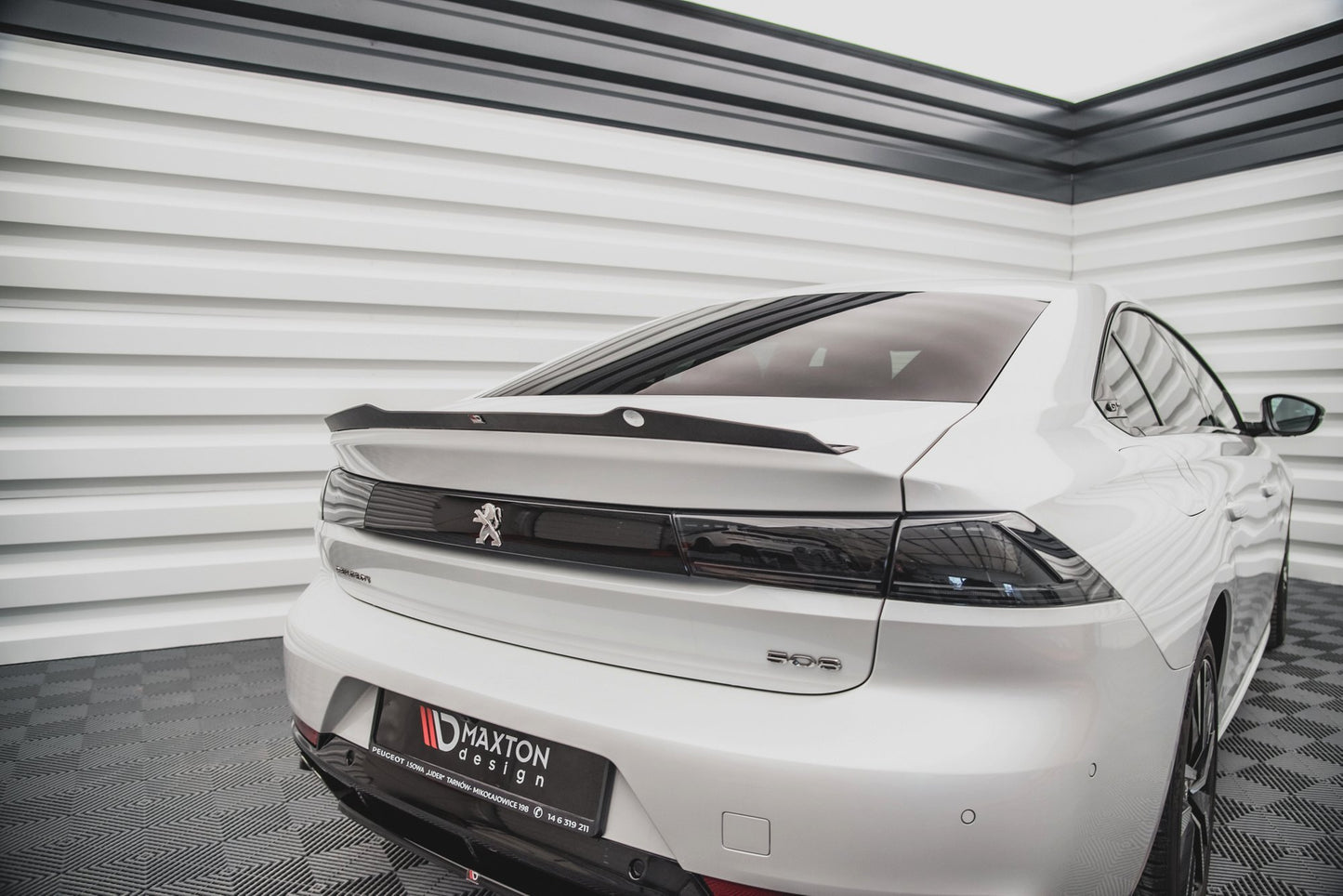 Spoiler CAP für Peugeot 508 Limousine Mk2 schwarz matt