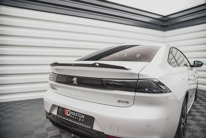 Spoiler CAP für Peugeot 508 Limousine Mk2 schwarz matt