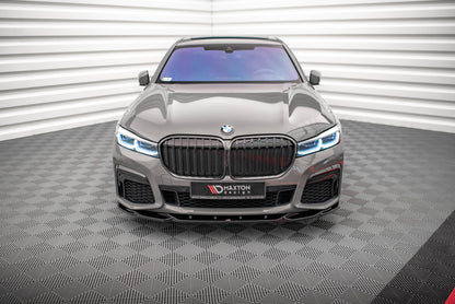 Front Ansatz V.2 für BMW 7 G11 M-Paket Facelift schwarz Hochglanz