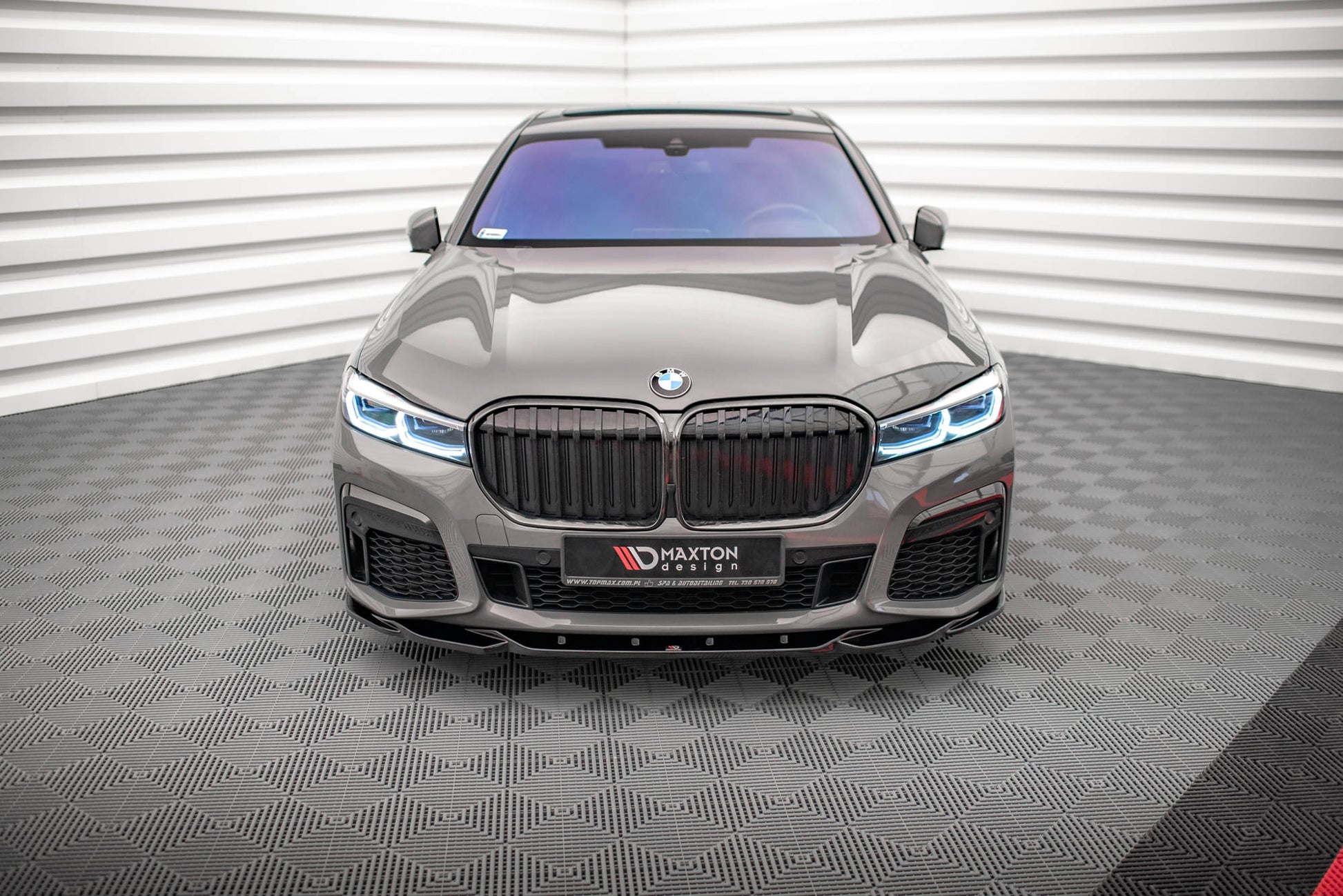 Front Ansatz V.2 für BMW 7 G11 M-Paket Facelift schwarz matt