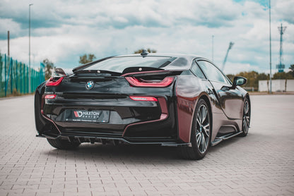 Mittlerer Diffusor Heck Ansatz DTM Look für BMW i8 schwarz Hochglanz