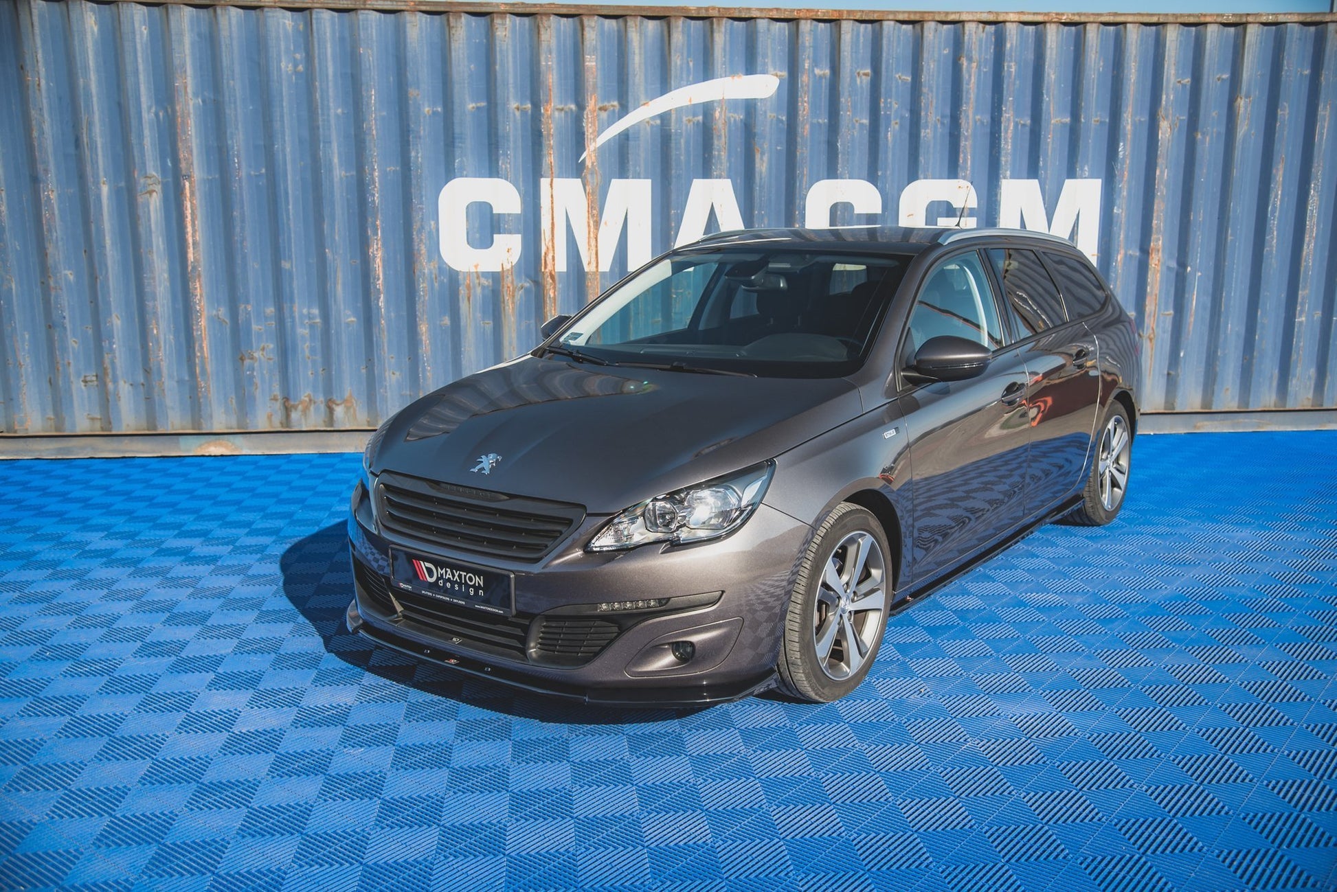 Front Ansatz V.2 für Peugeot 308 Mk2 Facelift schwarz matt