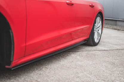Seitenschweller Ansatz für Audi A7 C8 S-Line / S7 C8 schwarz matt