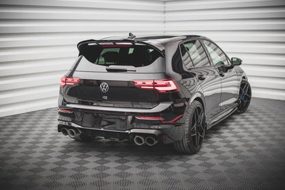 Diffusor Heck Ansatz V.1 für Volkswagen Golf R Mk8 schwarz Hochglanz