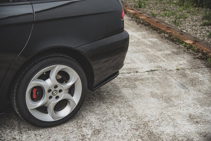 Heck Ansatz Flaps Diffusor für Alfa Romeo 156 SW Facelift schwarz matt