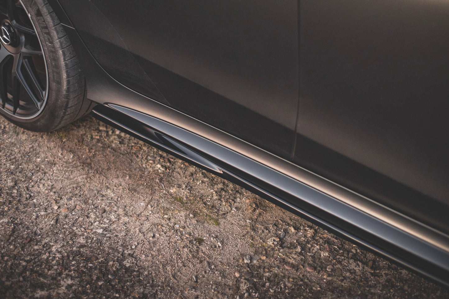 Seitenschweller Ansatz für Mercedes-AMG GT 53 4-Door Coupe schwarz Hochglanz