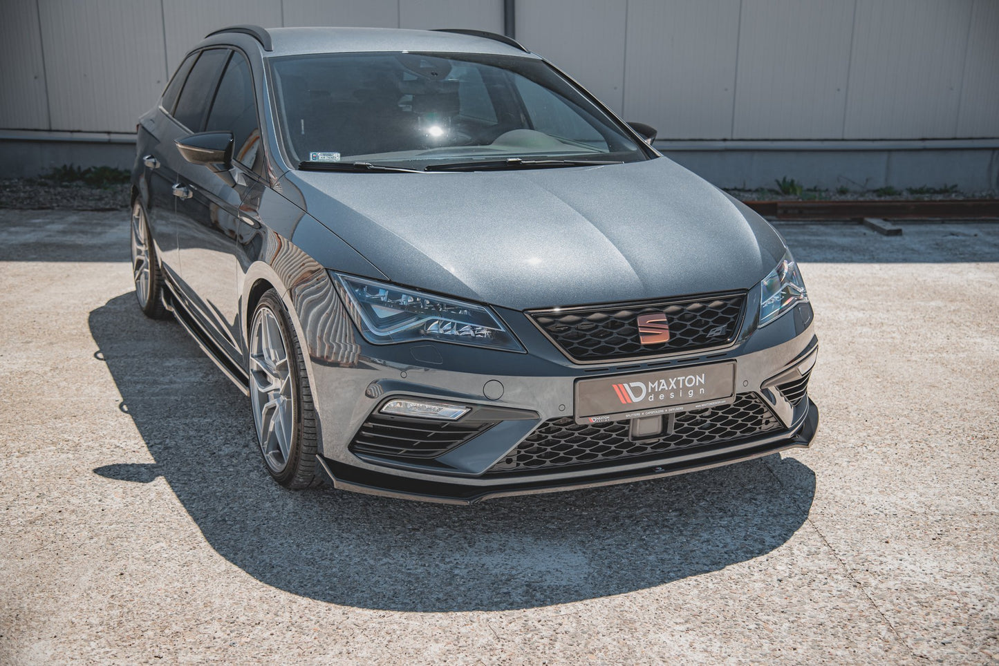 Front Ansatz V.7 für Seat Leon Cupra / FR Mk3 FL schwarz matt