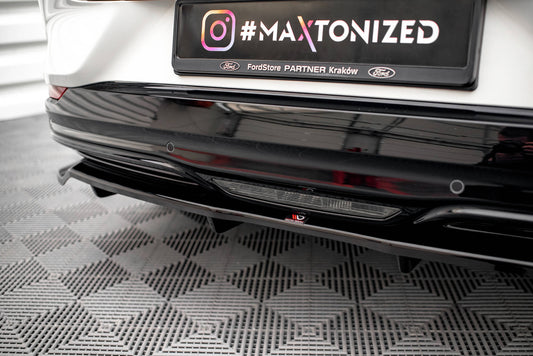 Mittlerer Diffusor Heck Ansatz DTM Look für Ford Mustang Mach-E Mk1 schwarz matt