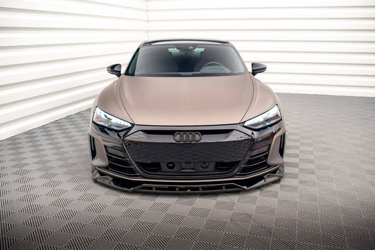 Front Ansatz V.2 für Audi e-Tron GT / RS GT Mk1 schwarz Hochglanz