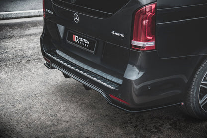 Diffusor Heck Ansatz für Mercedes-Benz V-Klasse AMG-Line W447 Facelift Carbon Look