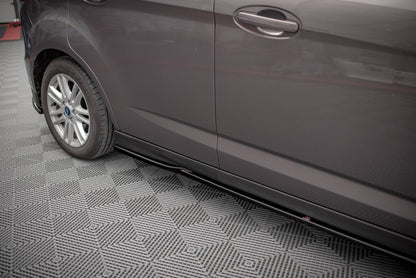 Seitenschweller Ansatz für Ford C-Max Mk2 schwarz Hochglanz