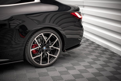 Heck Ansatz Flaps Diffusor V.1 für BMW 4er M-Paket G22 Carbon Look