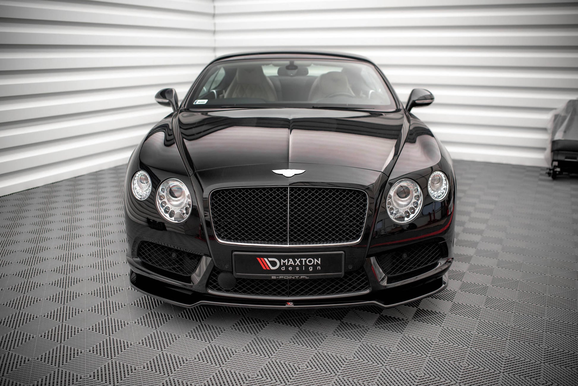 Front Ansatz V.1 für Bentley Continental GT V8 S Mk2 schwarz matt