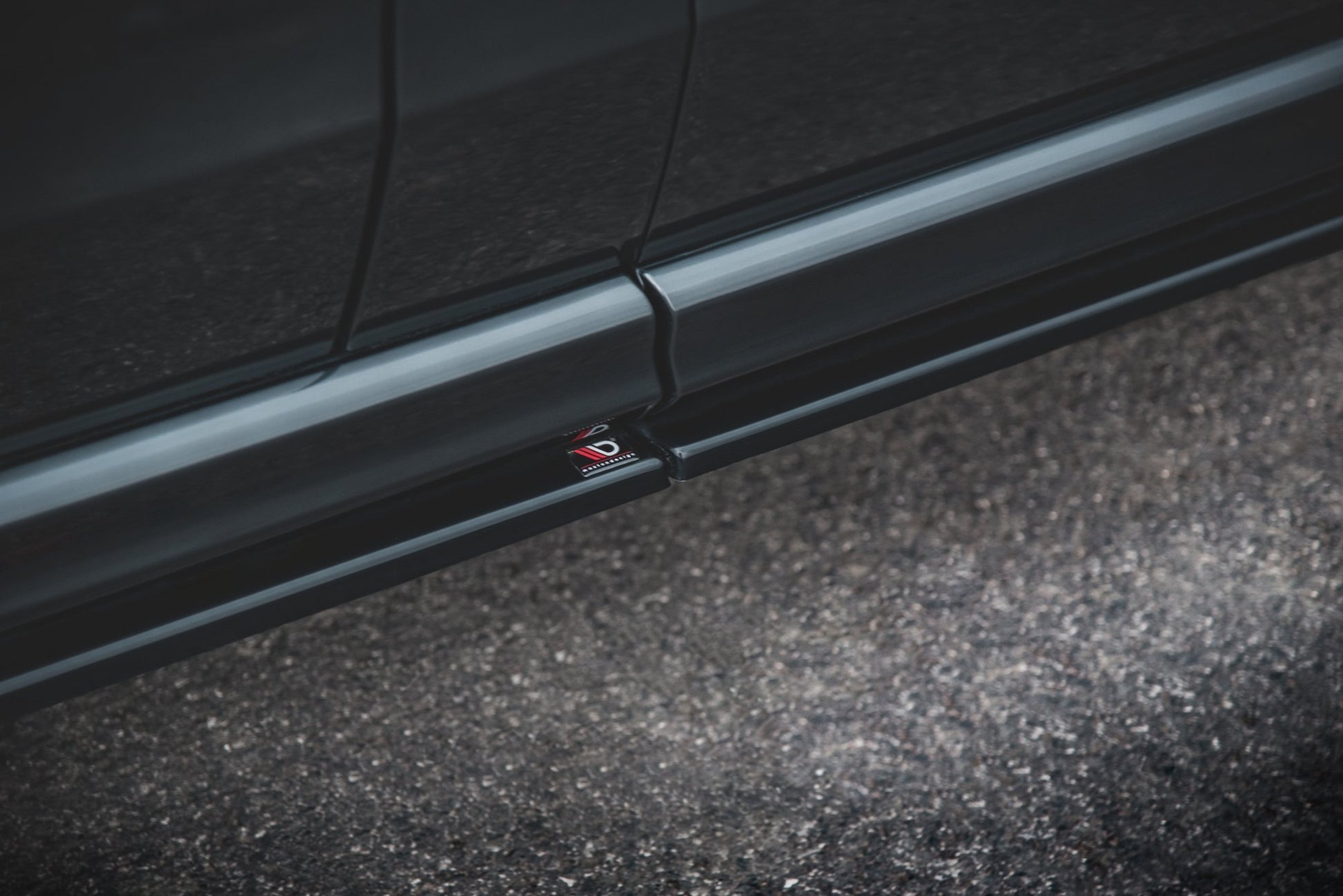 Seitenschweller Ansatz für Mercedes-Benz V-Klasse Long AMG-Line W447 Facelift schwarz matt