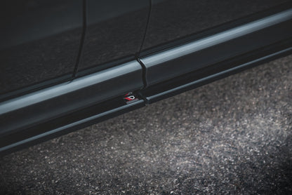 Seitenschweller Ansatz für Mercedes-Benz V-Klasse Long AMG-Line W447 Facelift schwarz Hochglanz