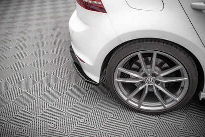 Heck Ansatz Flaps Diffusor V.4 für Volkswagen Golf R Mk7 schwarz matt