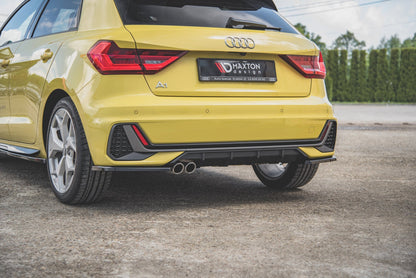 Heck Ansatz Flaps Diffusor für Audi A1 S-Line GB schwarz matt