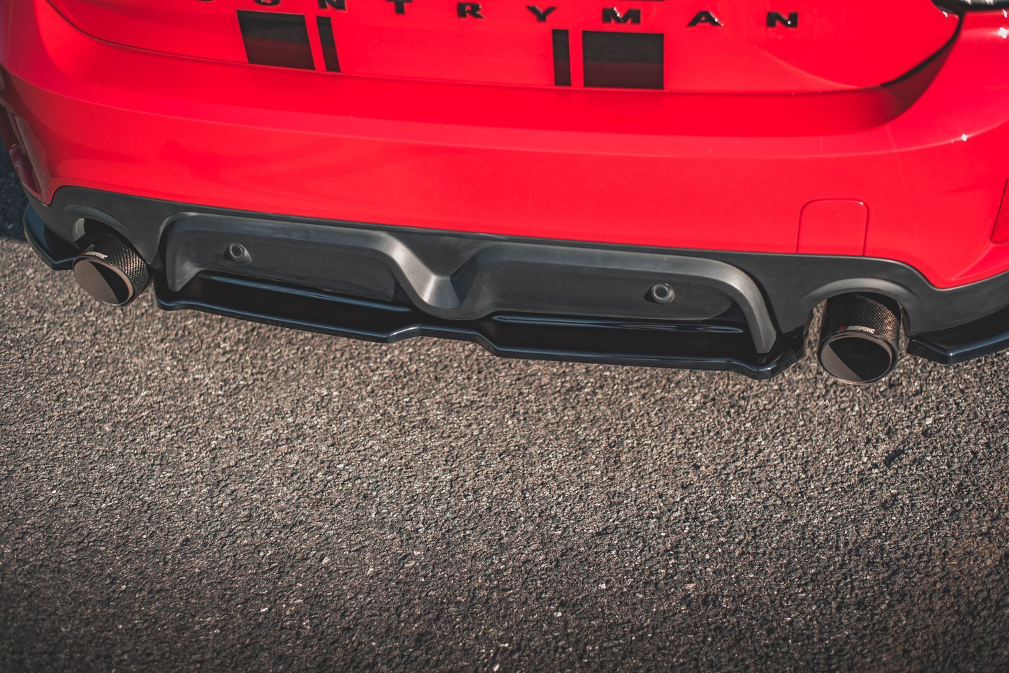 Mittlerer Diffusor Heck Ansatz für Mini Countryman Mk2 F60 JCW Carbon Look