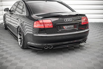Mittlerer Diffusor Heck Ansatz für Audi S8 D3 schwarz matt