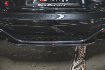 Mittlerer Diffusor Heck Ansatz für Audi RS5 F5 Facelift Carbon Look