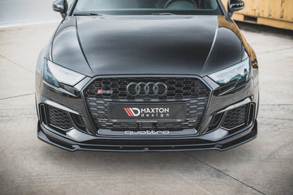 Front Ansatz V.3 für Audi RS3 8V FL Sportback schwarz Hochglanz