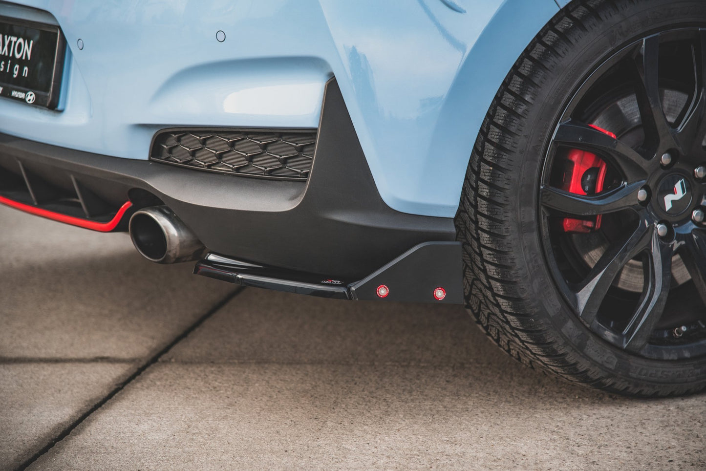 Heck Ansatz Flaps Diffusor +Flaps für V.6 Hyundai I30 N Mk3 Hatchback