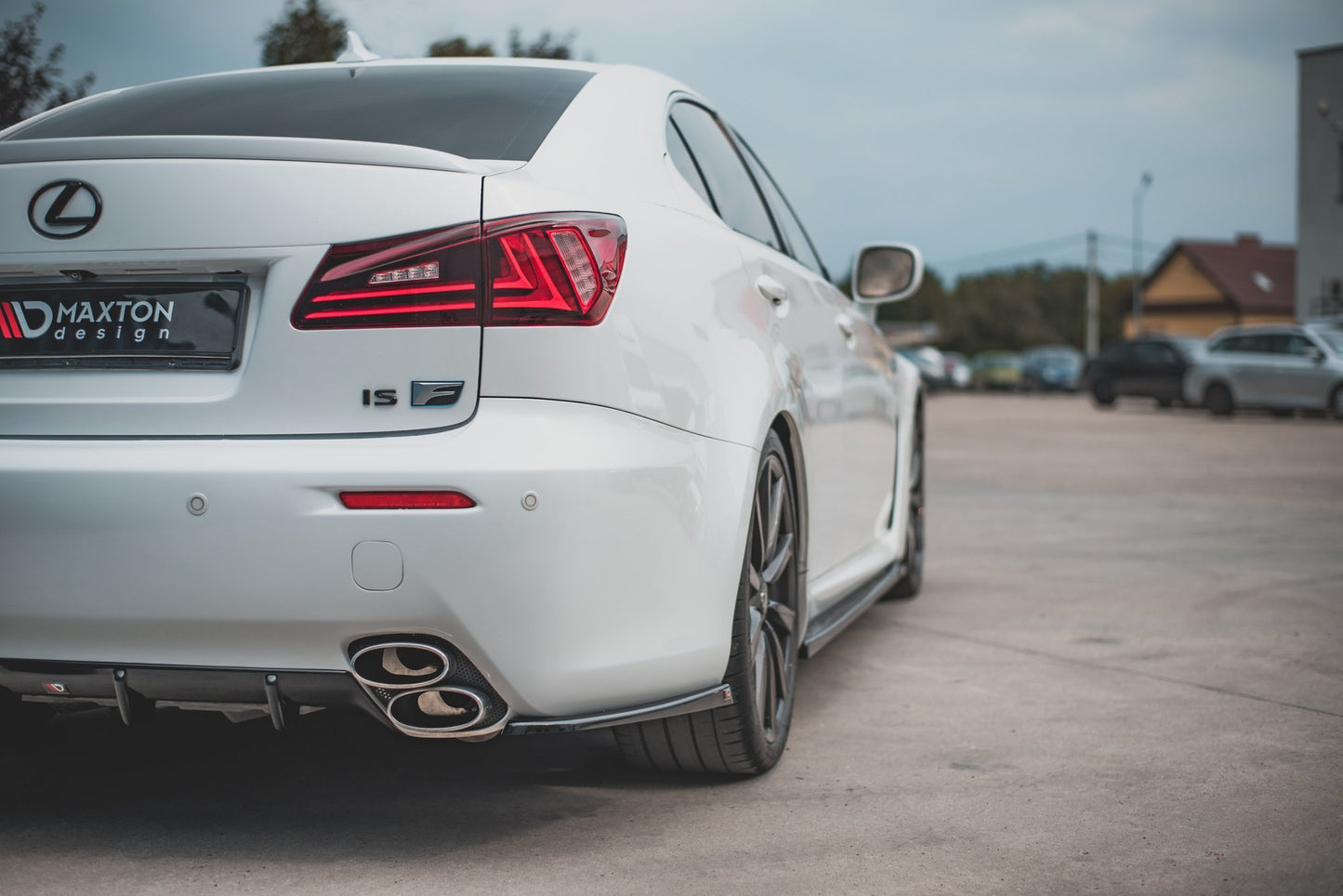 Heck Ansatz Flaps Diffusor für Lexus IS F Mk2 Carbon Look