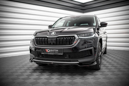 Front Ansatz V.2 für Skoda Kodiaq Mk1 Facelift schwarz matt