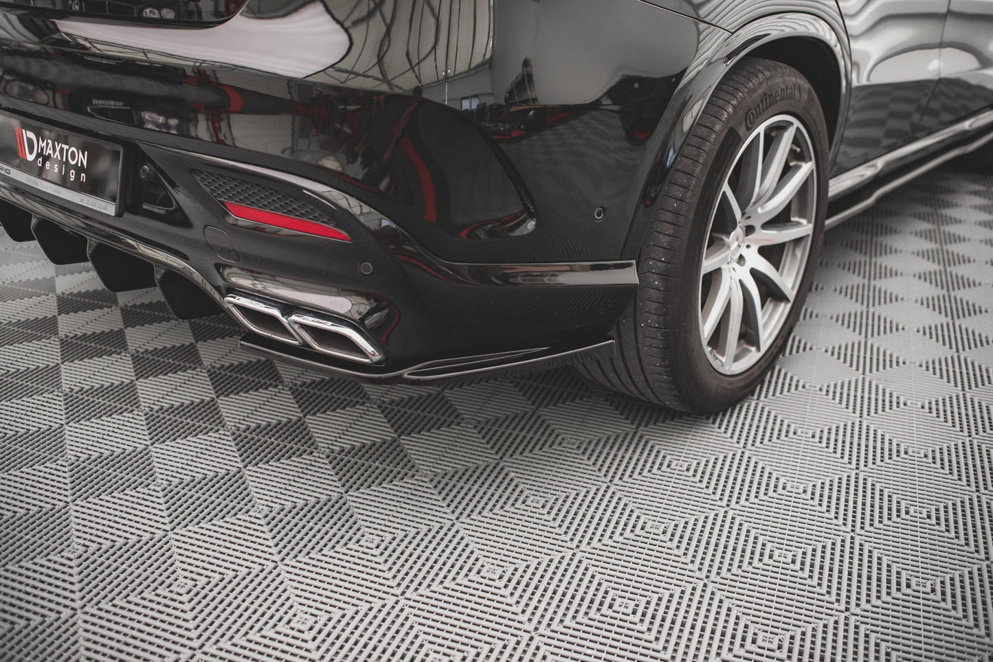 Heck Ansatz Flaps Diffusor V.1 für Mercedes-Benz GLE Coupe 63 AMG C292 schwarz matt