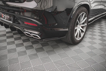 Heck Ansatz Flaps Diffusor V.1 für Mercedes-Benz GLE Coupe 63 AMG C292 schwarz Hochglanz