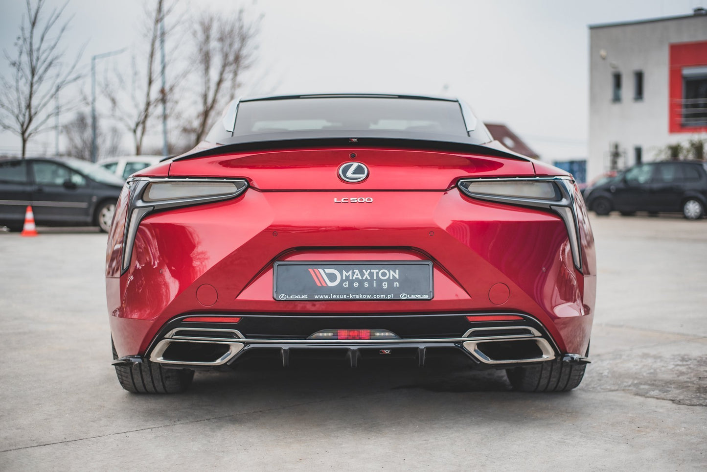 Heck Ansatz Flaps Diffusor für Lexus LC 500 Carbon Look