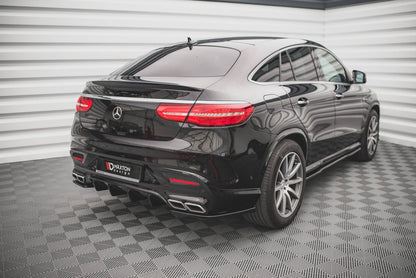 Heck Ansatz Flaps Diffusor V.2 für Mercedes-Benz GLE Coupe 63 AMG C292 schwarz matt