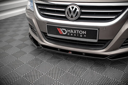 Front Ansatz V.4 für Volkswagen Passat CC schwarz Hochglanz