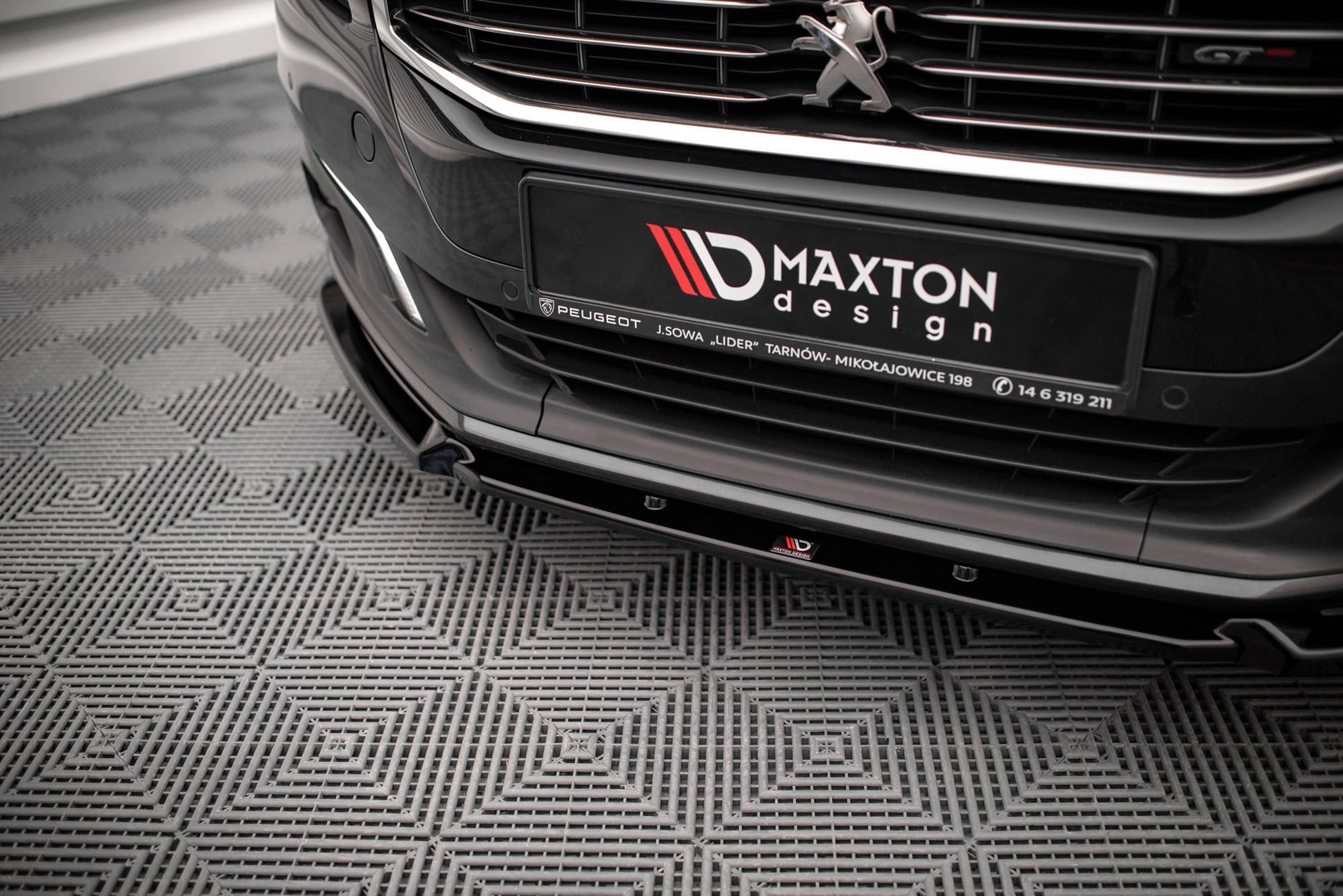 Front Ansatz V.1 für Peugeot 508 GT Mk1 Facelift schwarz matt