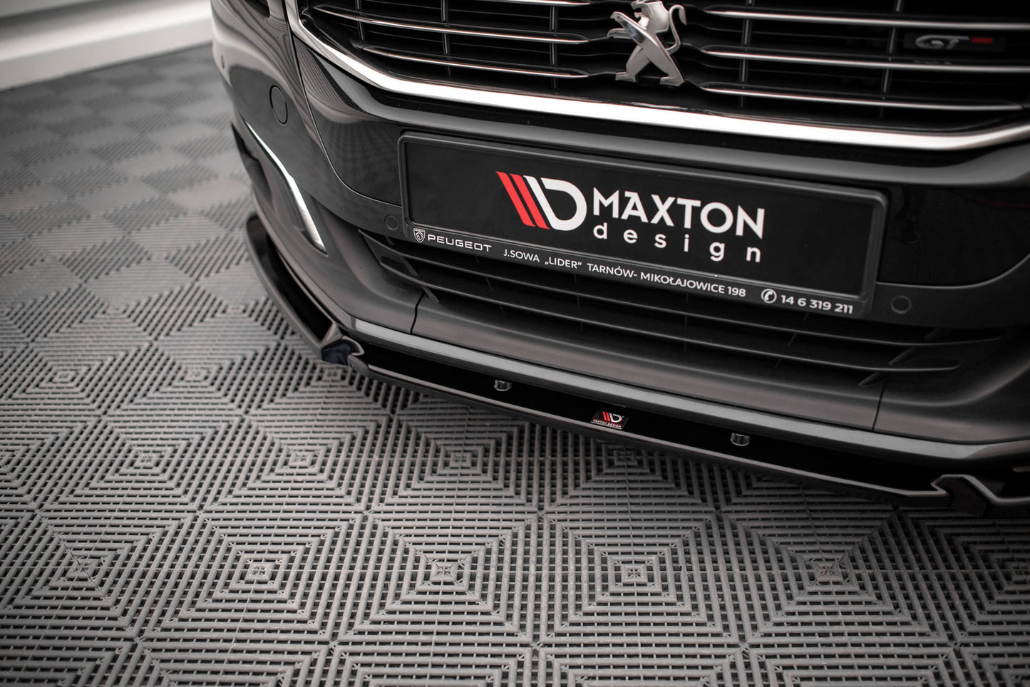 Front Ansatz V.1 für Peugeot 508 GT Mk1 Facelift schwarz Hochglanz