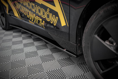 Seitenschweller Ansatz für BMW i3 Mk1 Facelift schwarz Hochglanz