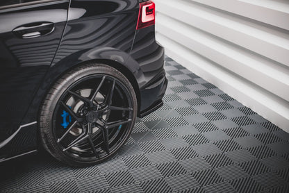 Heck Ansatz Flaps Diffusor V.1 für Volkswagen Golf R Mk8 schwarz Hochglanz