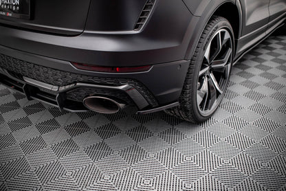 Heck Ansatz Flaps Diffusor für Audi RSQ8 Mk1 schwarz matt
