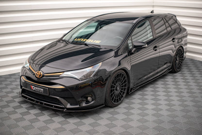 Seitenschweller Ansatz für Toyota Avensis Mk3 Facelift schwarz matt