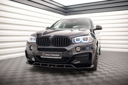 Front Ansatz V.2 für BMW X6 M-Paket F16 schwarz matt