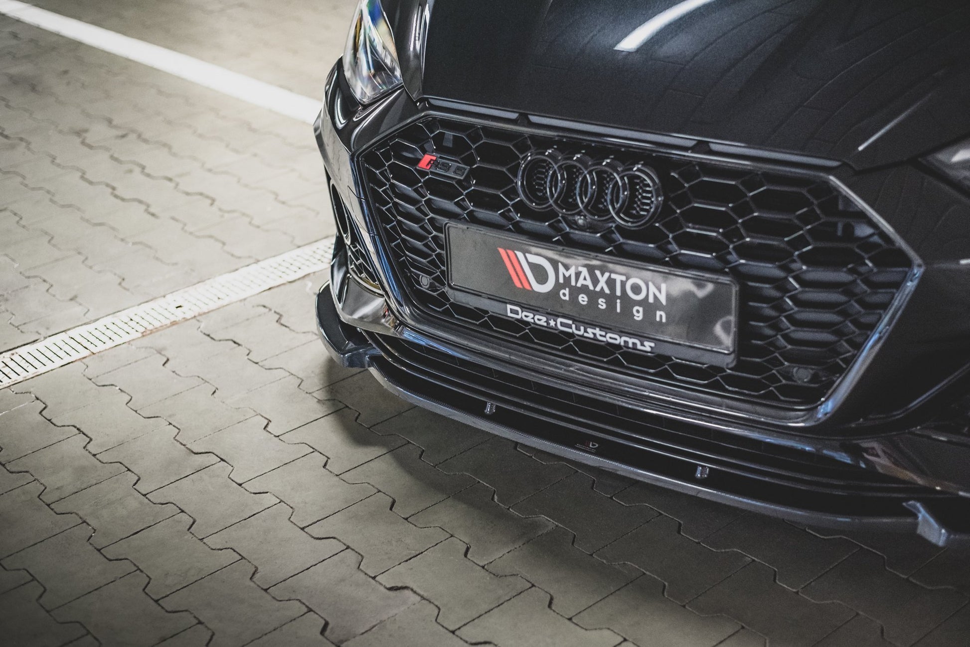 Front Ansatz V.2 für Audi RS5 F5 Facelift schwarz matt