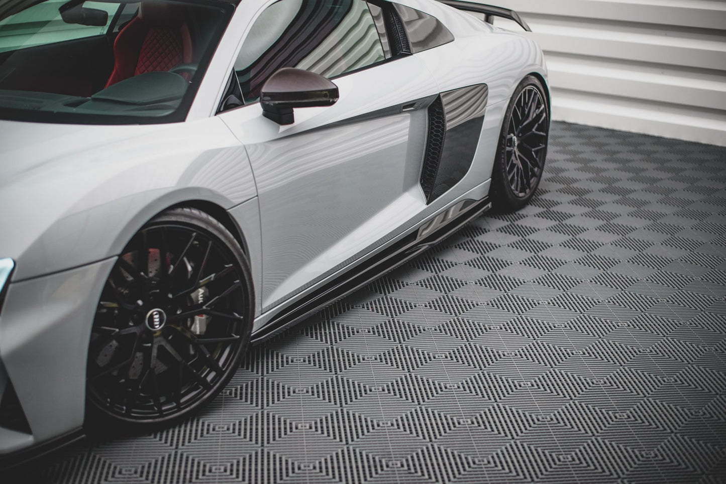 Seitenschweller Ansatz für Audi R8 Mk2 Facelift Carbon Look